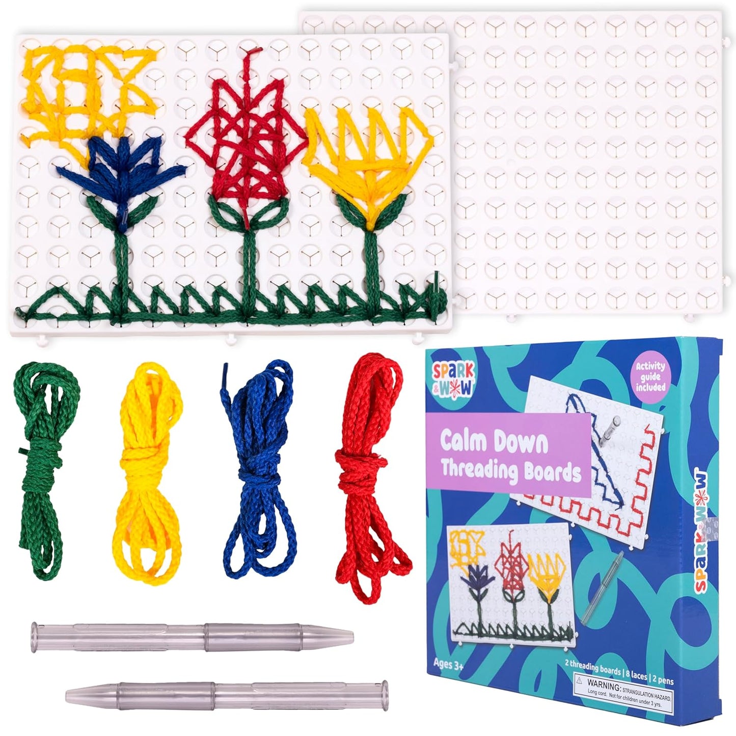 Calm down Threading Boards | Set of 2 | Sensory Activity Board | Autism Toys for Play Therapy | ADHD Toys for Sensory Play